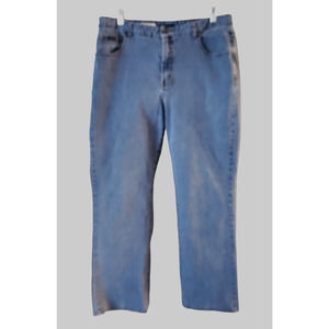 Faconnable Light Wash Denim Stretch High Rise Jeans Sz 14 or 34 X 29